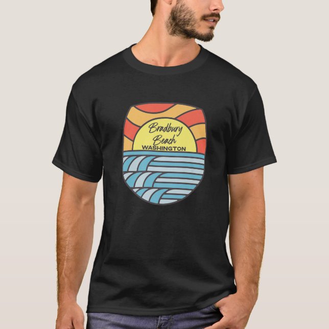 Camiseta Bradbury Beach Washington WA Sunset Vacation Souve (Anverso)
