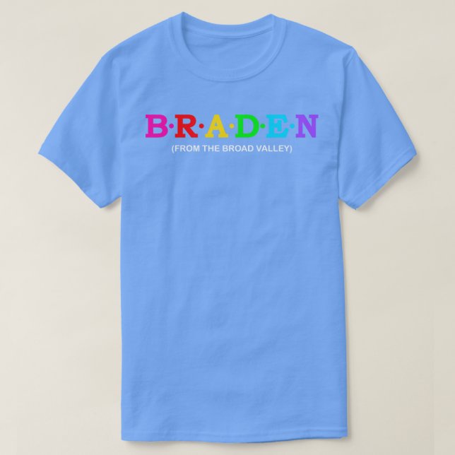Camiseta Braden Desde El Valle Amplio (Diseño del anverso)