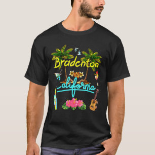 Camiseta Bradenton California Beach Summer Palm Surf Sun Se