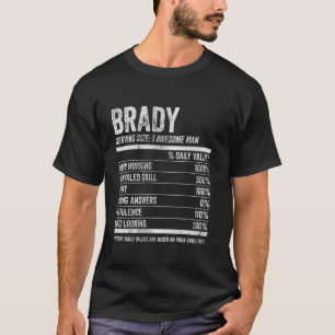 Camiseta Brady Nutrition Nombre Personalizado Funny Name Fa