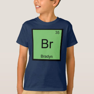 Camiseta Bradyn Nombre Elemento Químico Tabla periódica