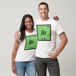Camiseta Bradyn Nombre Química Elemento Tabla Periódica