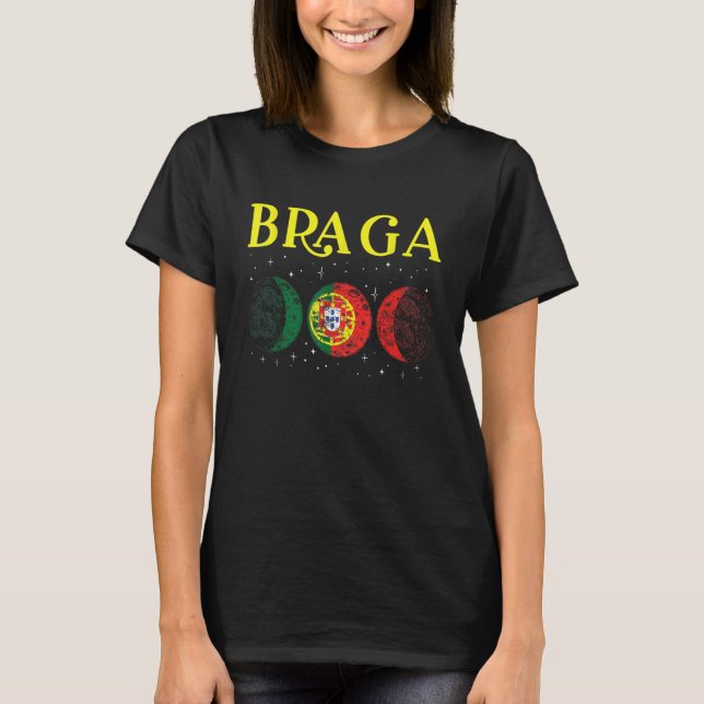 Camiseta Braga Portuguese City Retro Portugal Flag (Anverso)