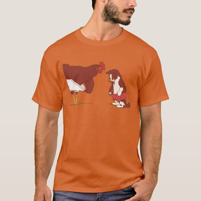 Camiseta Bragas del pollo y del gato (Anverso)