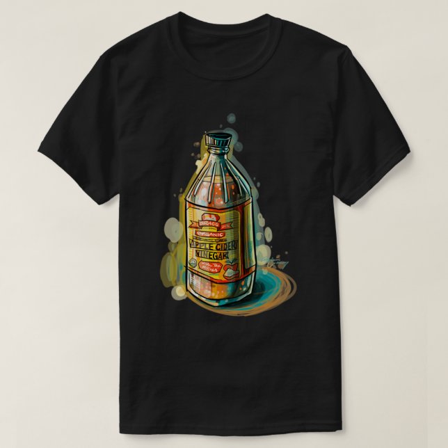 Camiseta Bragg Apple Cider Vinegar bebida orgánica de salud (Diseño del anverso)