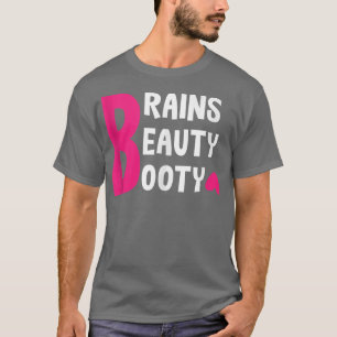 Camiseta Brahim Beauty Booty Funny Smart Bonito Fitness Per
