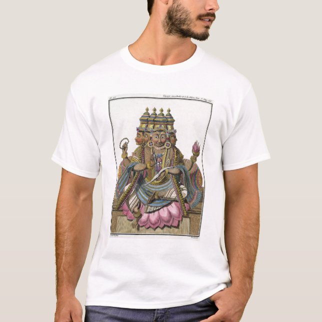 Camiseta Brahma, dios hindú de la creación, del 'viaje aux. (Anverso)