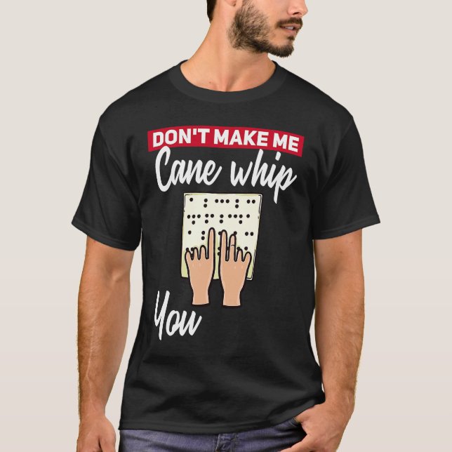 Camiseta Braille Blindness  For Blind People (Anverso)