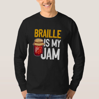 Camiseta Braille Is My Jam Blind Reading Blindness