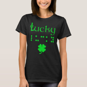 Camiseta Braille Shirt Lucky St Patricks Day Gifts Aw