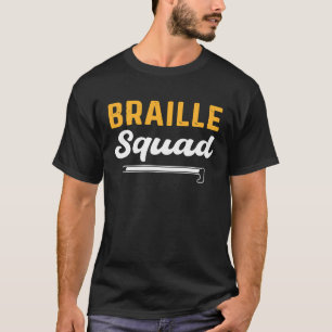 Camiseta Braille Squad Ciegos Personas Concienciación sobre