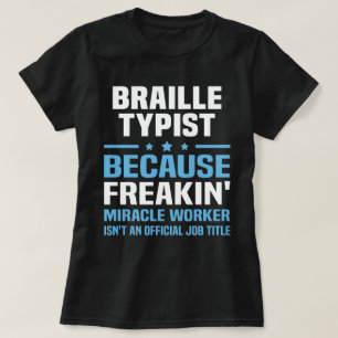 Camiseta Braille Typist
