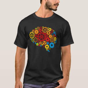 Camiseta brain as gears