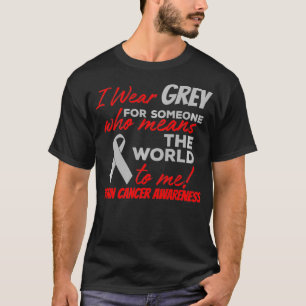 Camiseta Brain Cancer Awareness I Wear Grey For Someone I L