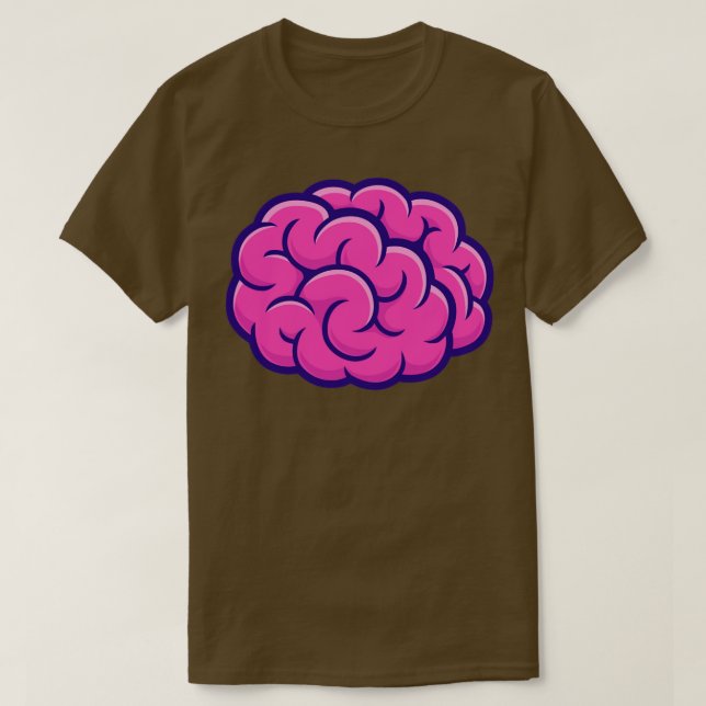 Camiseta Brain Cartoon Illustration (Diseño del anverso)