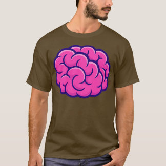 Camiseta Brain Cartoon Illustration