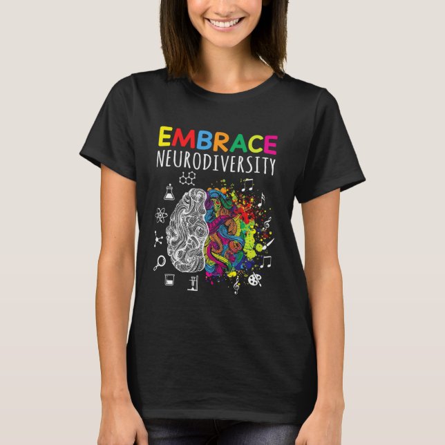 Camiseta Brain Embrace Neurodiversity Autism Awareness Mont (Anverso)