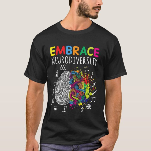 Camiseta Brain Embrace Neurodiversity Autism Awareness Mont (Anverso)