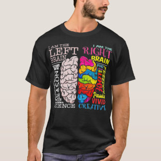Camiseta Brain Parts Left and Right Brain Neuroscience