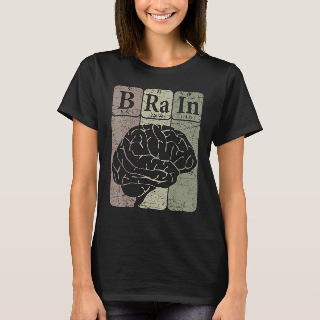 Camiseta Brain Periodic Table Elements Neurologist Retro Ne (Anverso)