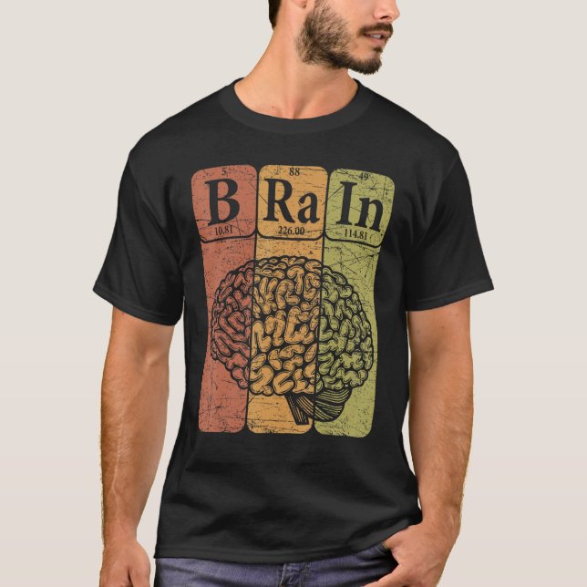 Camiseta Brain Periodic Table Elements Neurologist Retro Ne (Anverso)