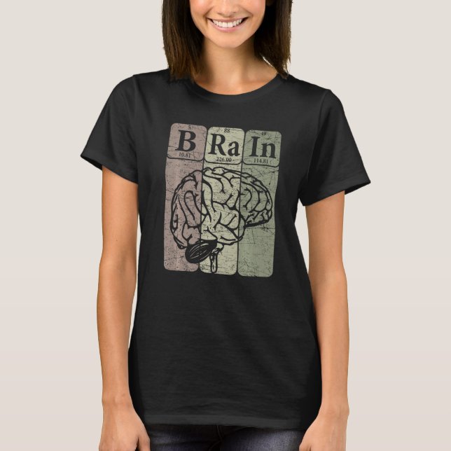 Camiseta Brain Periodic Table Elements Neurologist Retro Ne (Anverso)