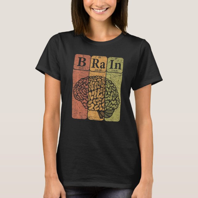 Camiseta Brain Periodic Table Elements Neurologist Retro Ne (Anverso)
