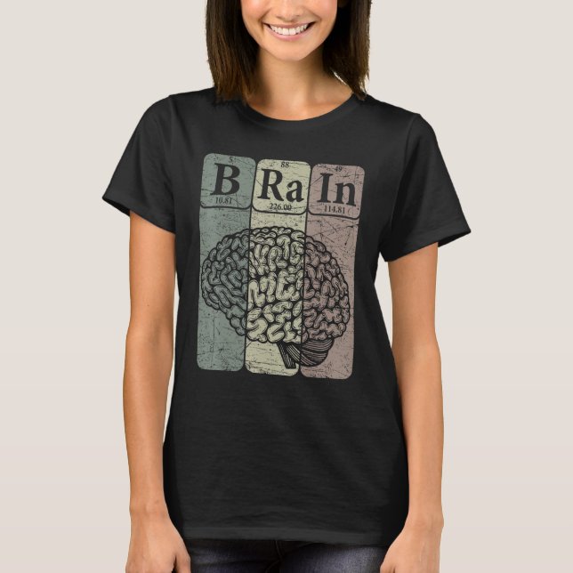 Camiseta Brain Periodic Table Elements Neurologist Retro Ne (Anverso)