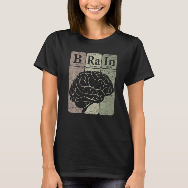 Camiseta Brain Periodic Table Elements Neurologist Retro Ne (Anverso)