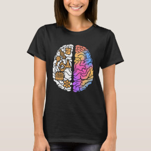 Camiseta Brain Side Izquierda cerebro derecho Científico A