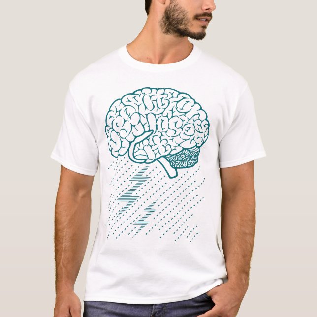 Camiseta Brainstorm (Verde azulado) (Anverso)