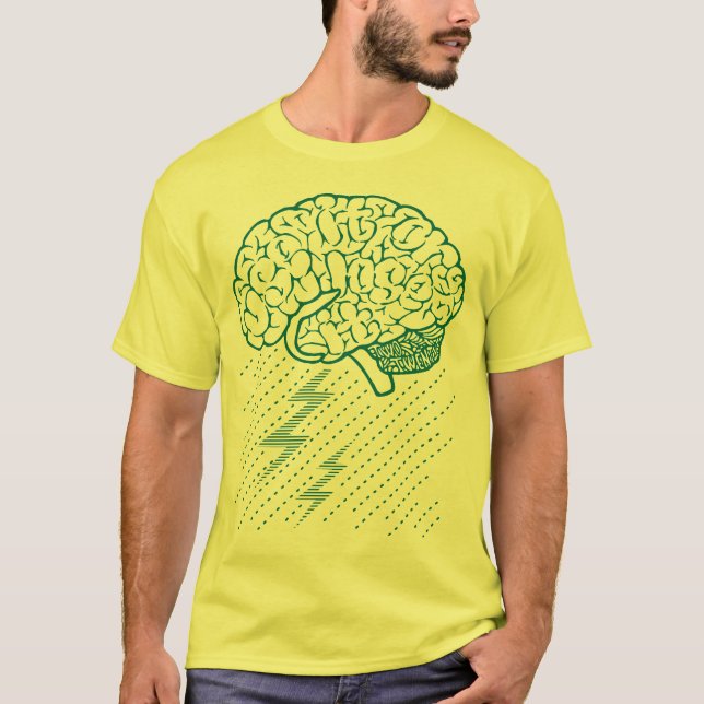 Camiseta Brainstorm (Verde azulado) (Anverso)