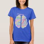 Camiseta Brainy Science Words T-Shirt<br><div class="desc">¡Muéstrate tu amor cerebral por la ciencia con este lindo y cómodo tee!</div>