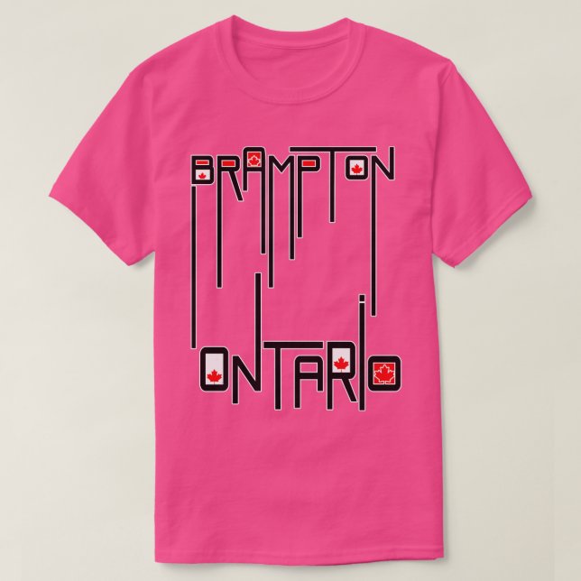 Camiseta Brampton Ontario Canada Flag (Diseño del anverso)