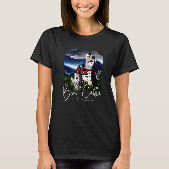 Camiseta Bran Castle Transylvania Hogar De La Pintura De Dr (Anverso)