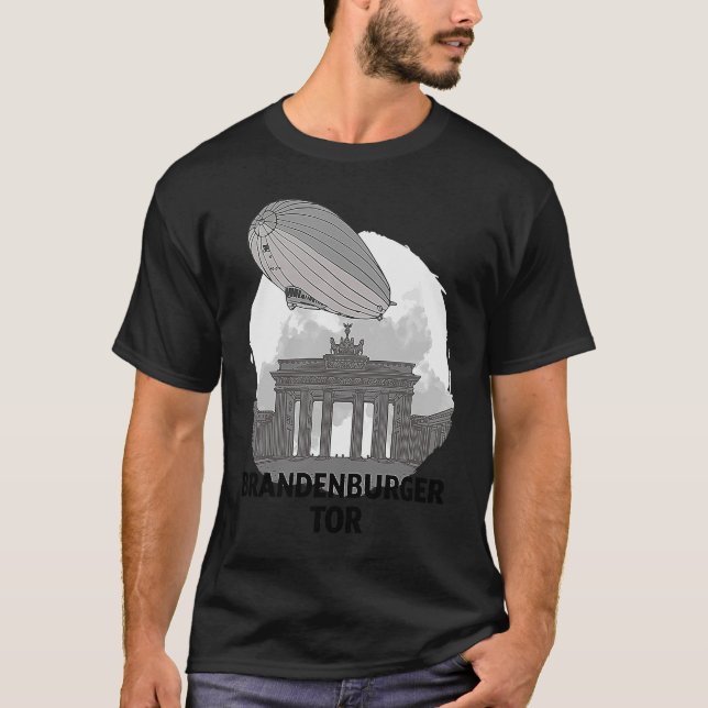 Camiseta Brandenburger Tor Berlin Alemania Silhouette Outli (Anverso)