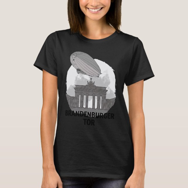Camiseta Brandenburger Tor Berlin Germany Silhouette Outlin (Anverso)