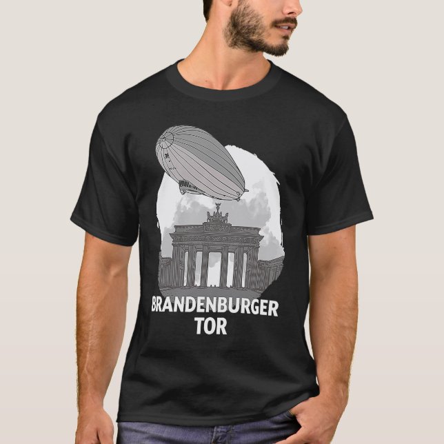 Camiseta Brandenburger Tor Berlin Germany Silhouette Outlin (Anverso)
