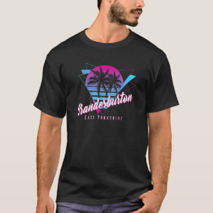 Camiseta Brandesburton East Yorkshire Vaporwave Sunset de 8