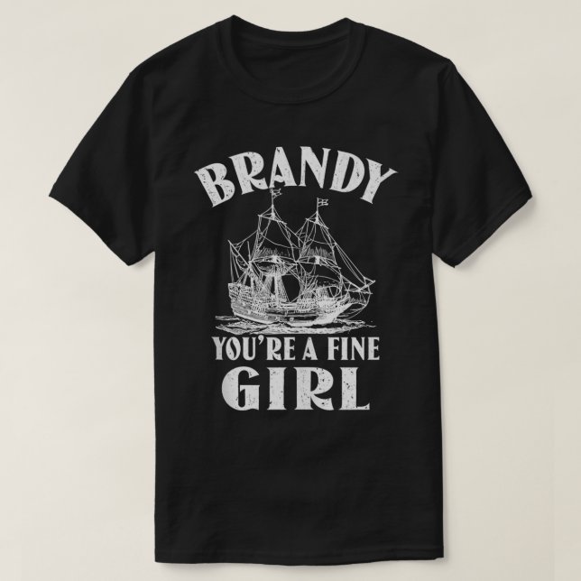 Camiseta Brandy, un buen Chica de un regalo de barco (Diseño del anverso)