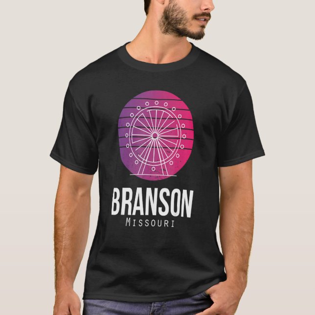 Camiseta Branson Big Wheel Missouri Viaje Senderismo Campin (Anverso)
