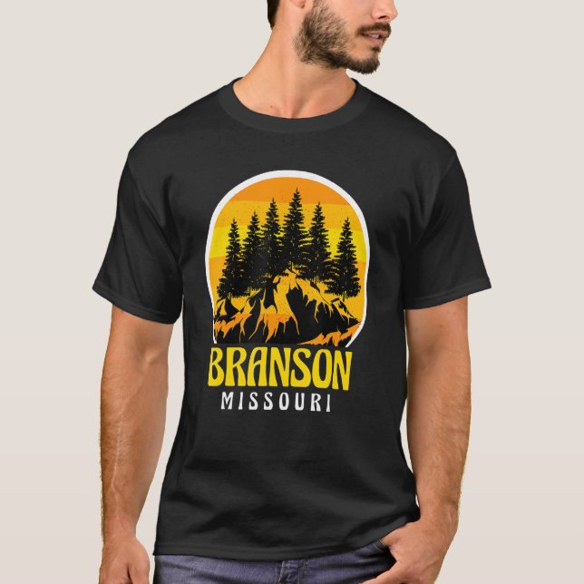 Camiseta Branson Missouri Big Wheel Camping Senderismo N (Anverso)