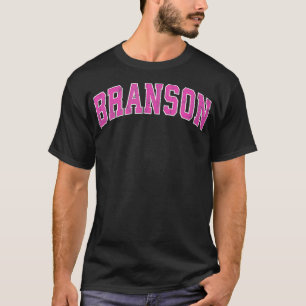 Camiseta Branson Missouri MO Vintage Sports Design Pink Des