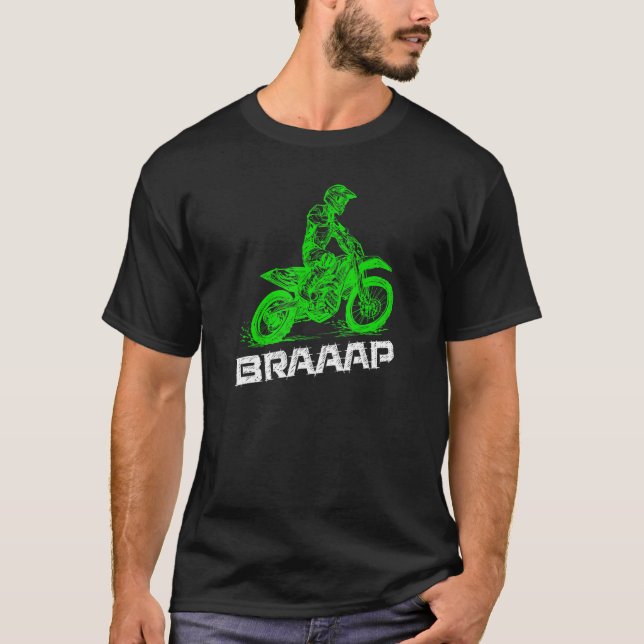 Camiseta Brap Braap 2 Stroke Send It Motocross Dirt Bike Gr (Anverso)