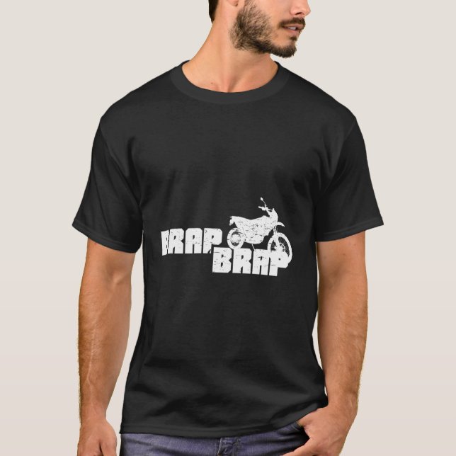 Camiseta Brap Brap Funny Dirtbike Motorcycle Carreras Long  (Anverso)