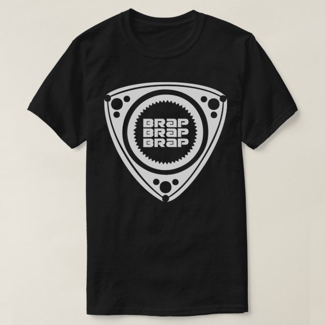 Camiseta Brap Brap White Rotary Engine (Diseño del anverso)