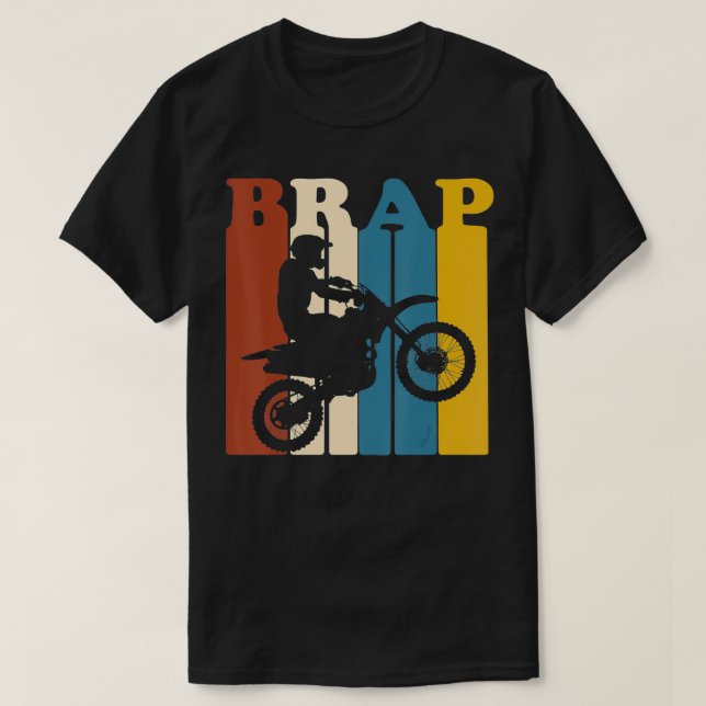 Camiseta Brap de los años 70 para bicicleta sucia y motocro (Diseño del anverso)