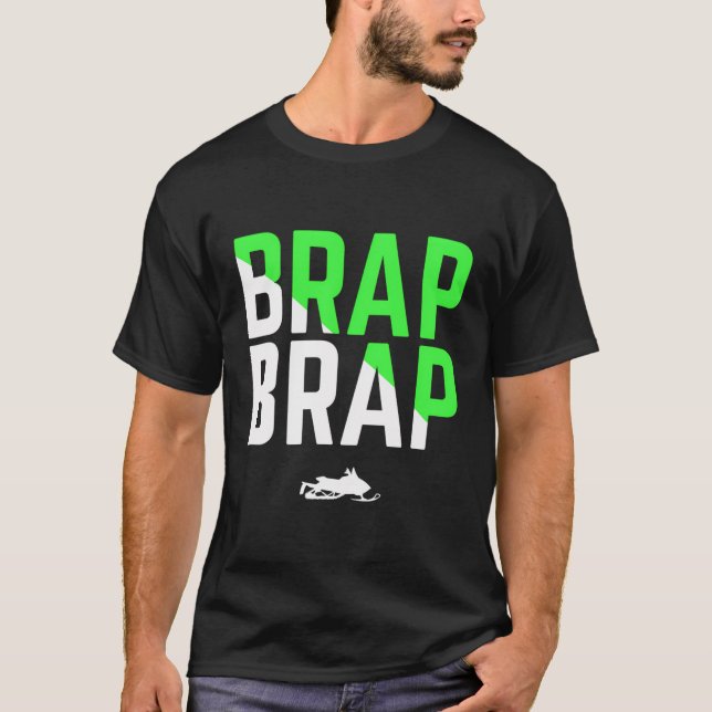Camiseta Brap Snowmobile Hooed Green Edition (Anverso)