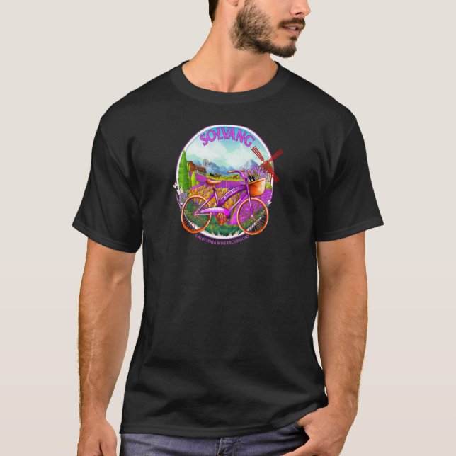 Camiseta Brasas de vino de aldeas danesas de Solvang Califo (Anverso)