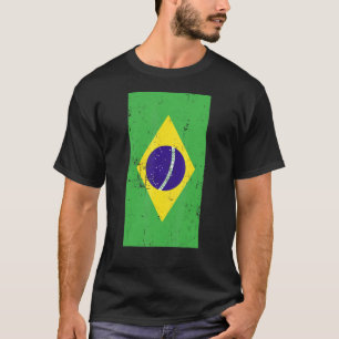 Camiseta Brasil América del Sur Bandera perturbada de Brasi